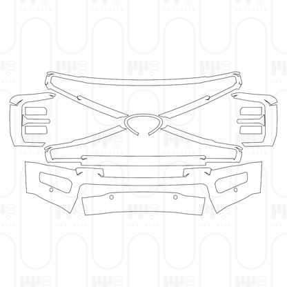 Voorgesneden PPF Ford Super Duty F-250 Crew Cab Lariat 2025