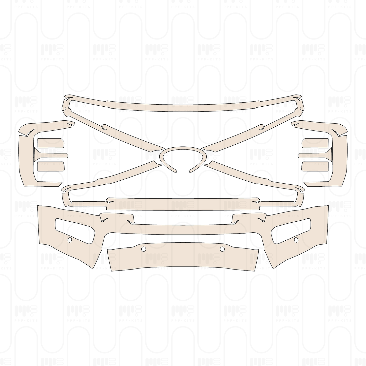 Voorgesneden PPF Ford Super Duty F-250 Crew Cab King Ranch 2025