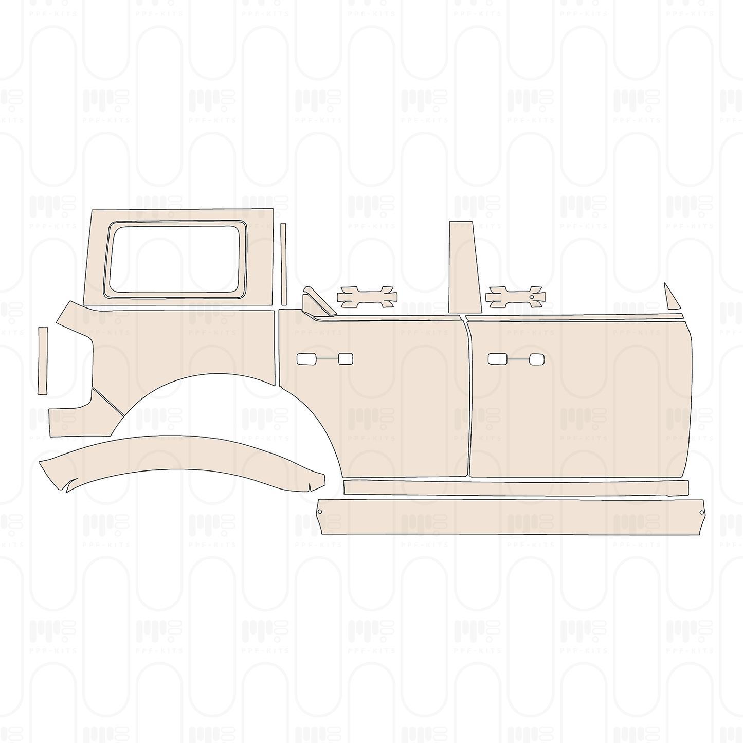 Voorgesneden PPF Ford Bronco 4 Door Badlands 2025