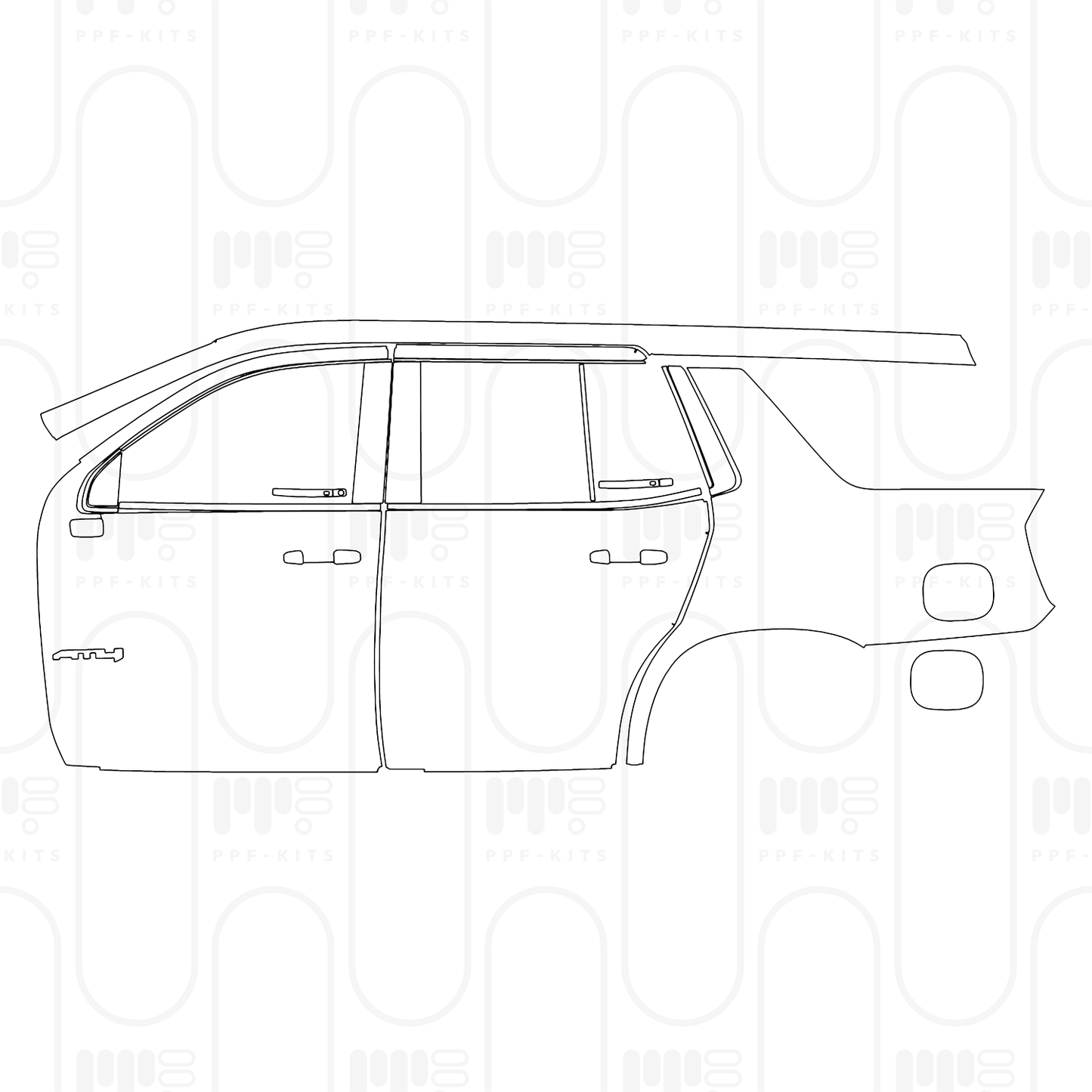 Voorgesneden PPF GMC Yukon AT4 2025