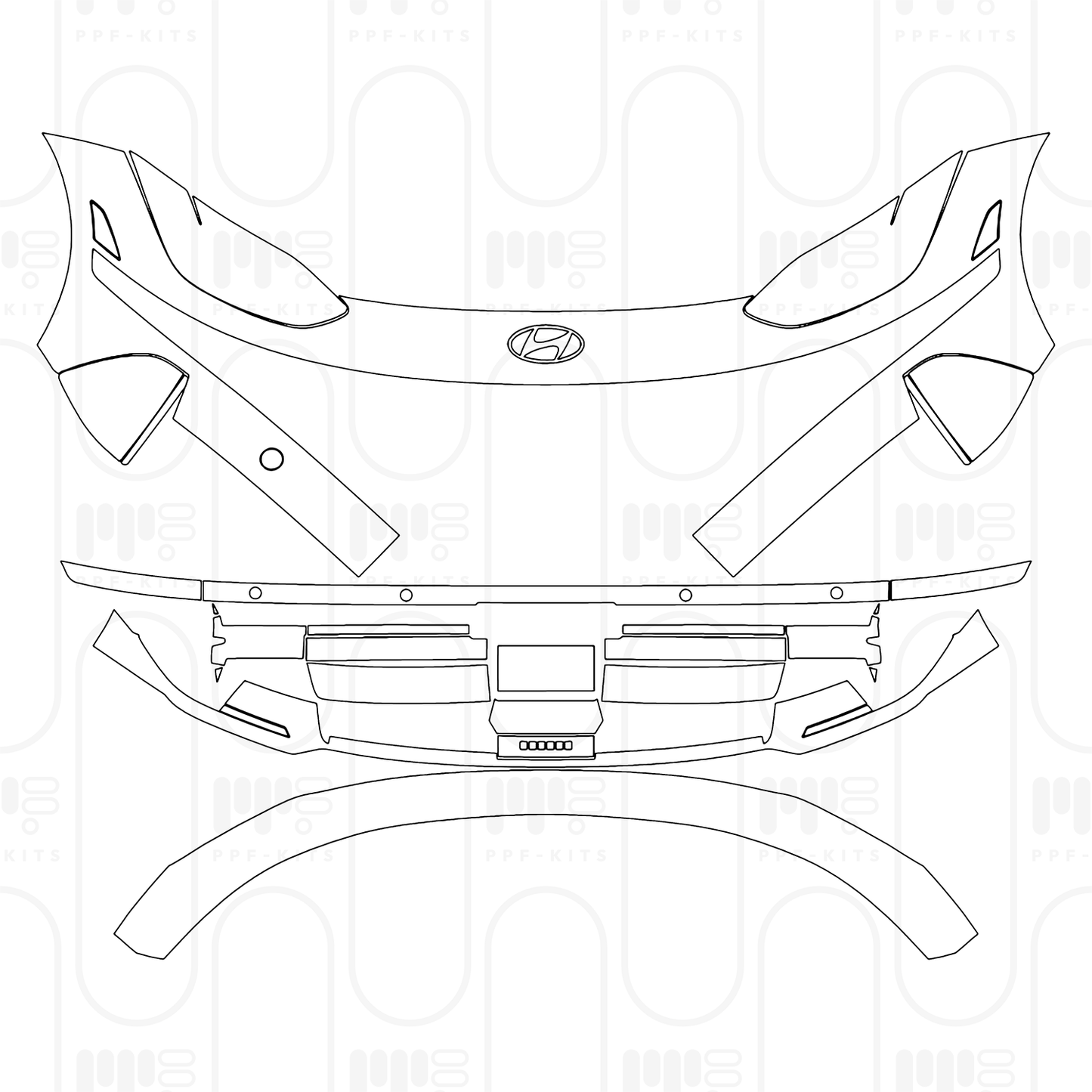 Voorgesneden PPF Hyundai IONIQ 6 (US) SE 2025