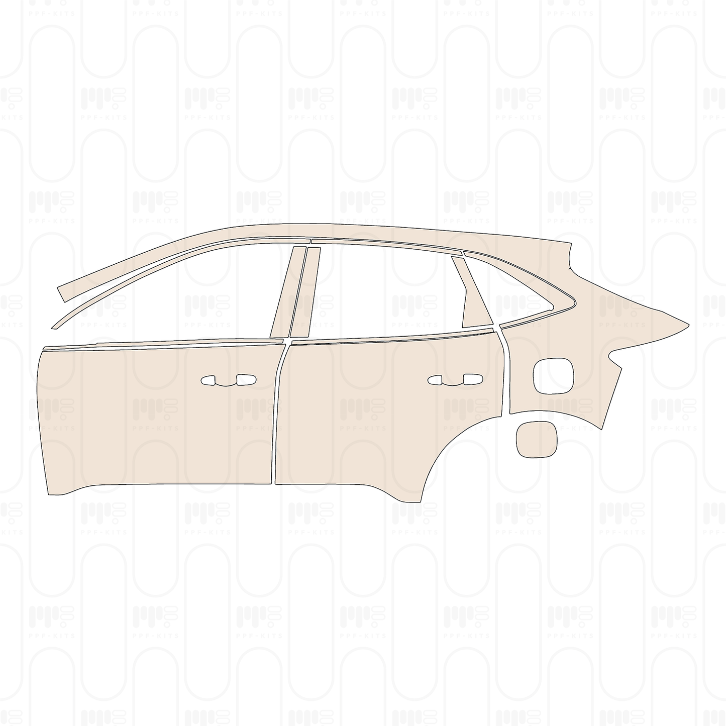 (left) Door+Side Skirt+Rear Fender