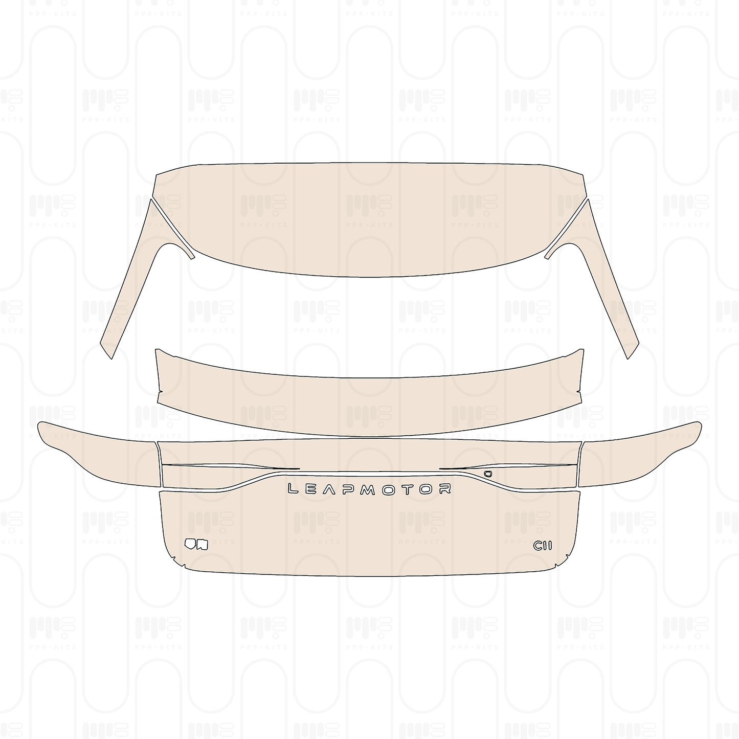 Trunk Lid with "LEAPMOTOR" & "C11" Emblems
