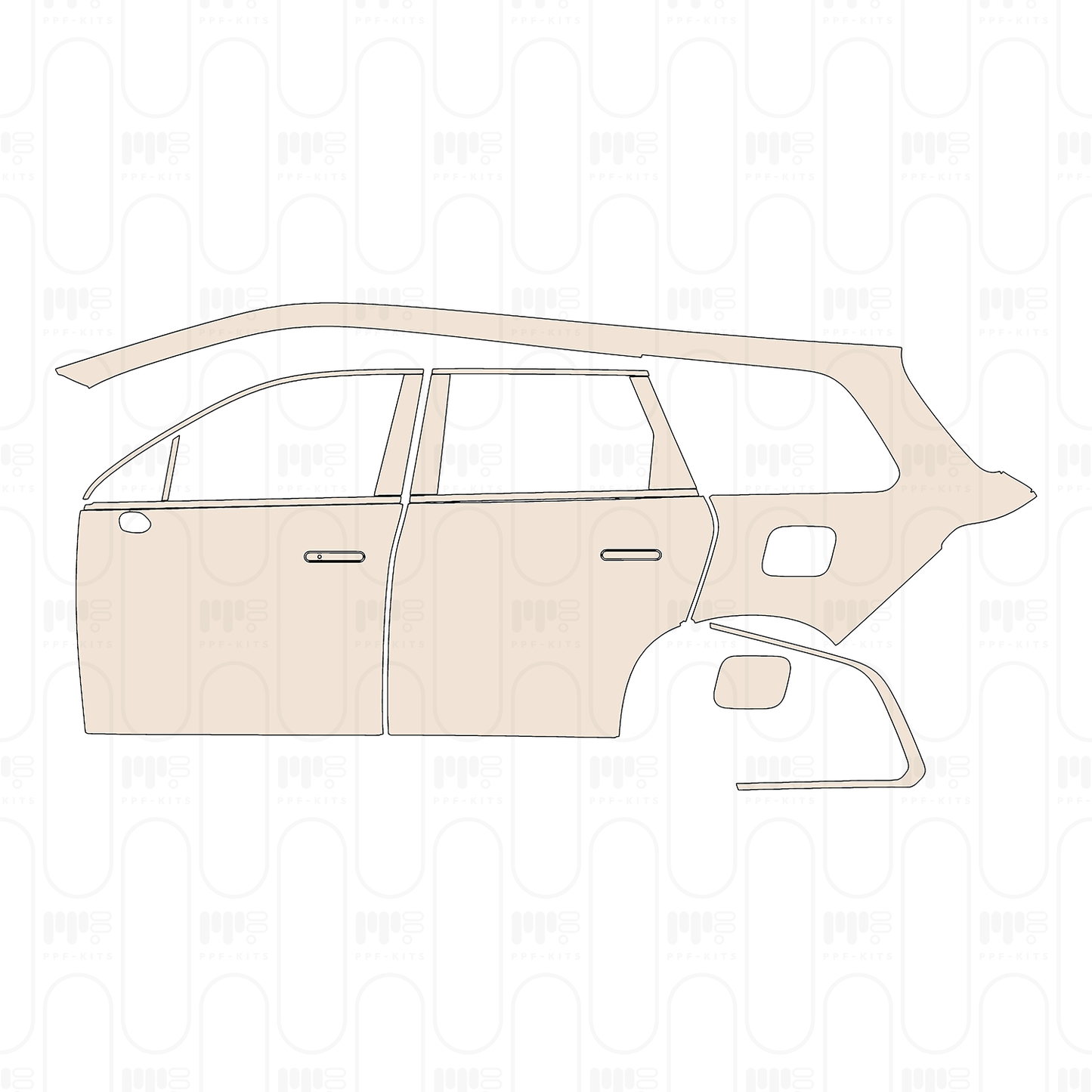 (left) Door+Rear Fender+Side Skirt