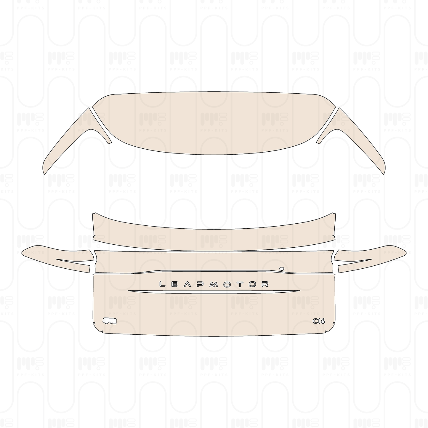 Trunk Lid with "LEAPMOTOR" & "C16" Emblems