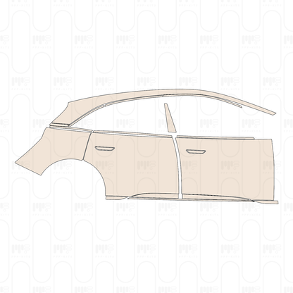 (right) Door+BC-Pillar+Side Skirt+Rear Fender