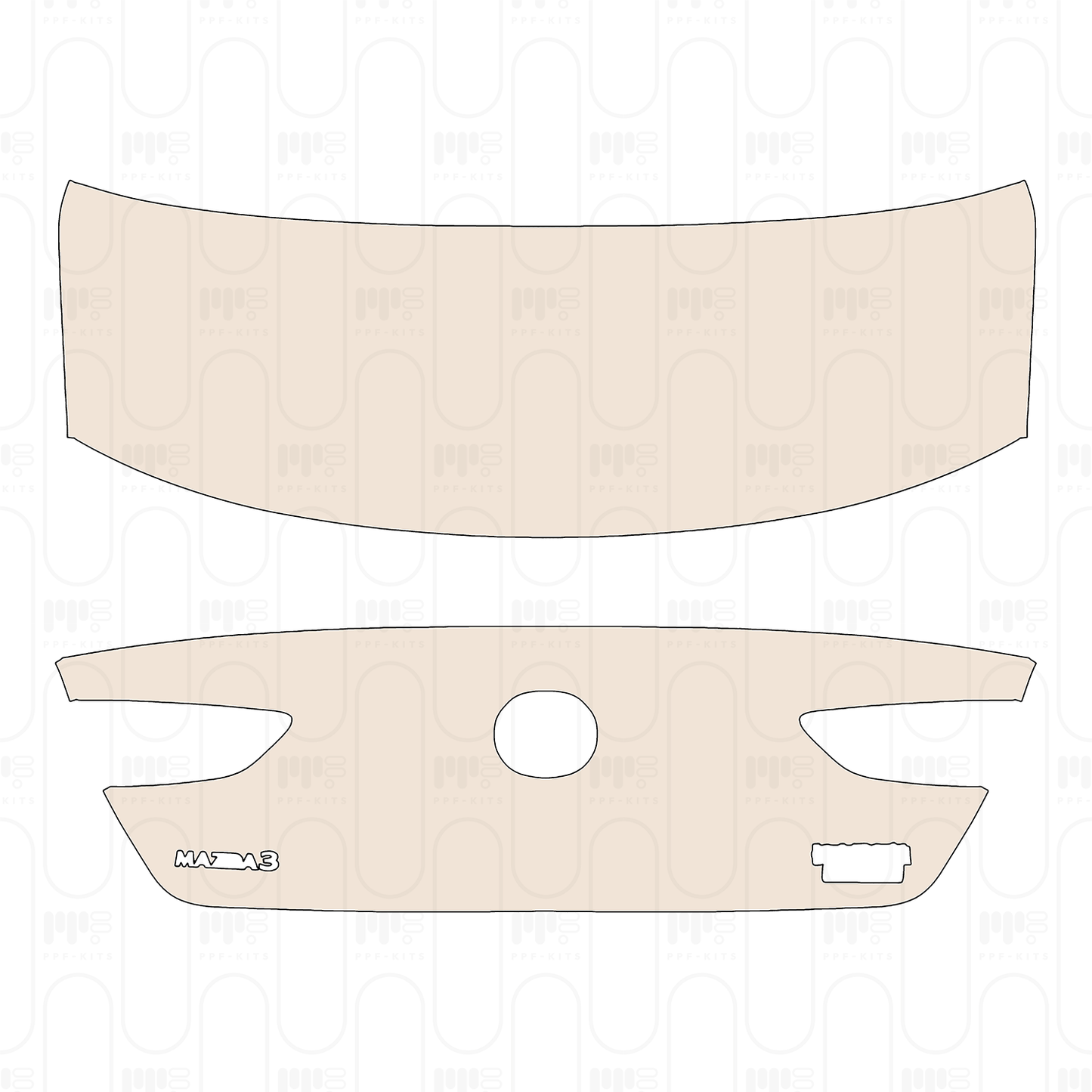 Trunk Lid With "Mazda3" & "Changan Mazda" & "Skyactiv" Emblems