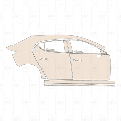 (right) Door+Side Skirt+Rear Fender