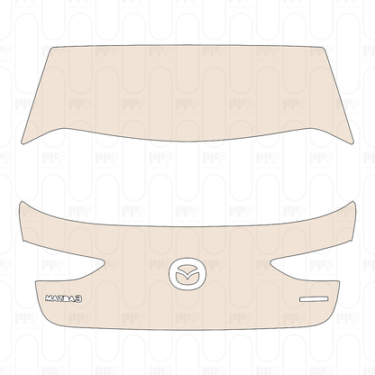 Trunk Lid with "MAZDA3" & "SKYACTIVG" Emblems