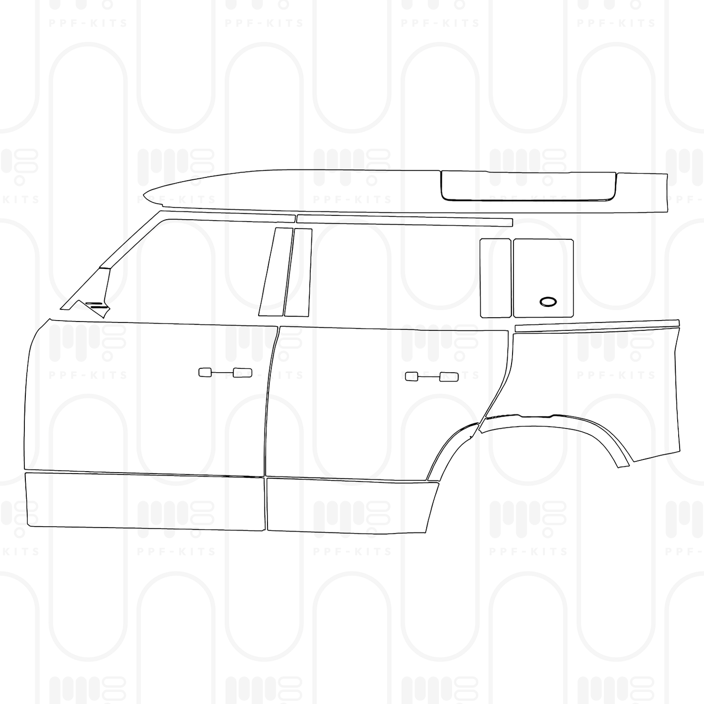 Voorgesneden PPF Land Rover Defender 110 X-Dynamic 2025