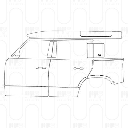 Voorgesneden PPF Land Rover Defender 110 X-Dynamic 2025
