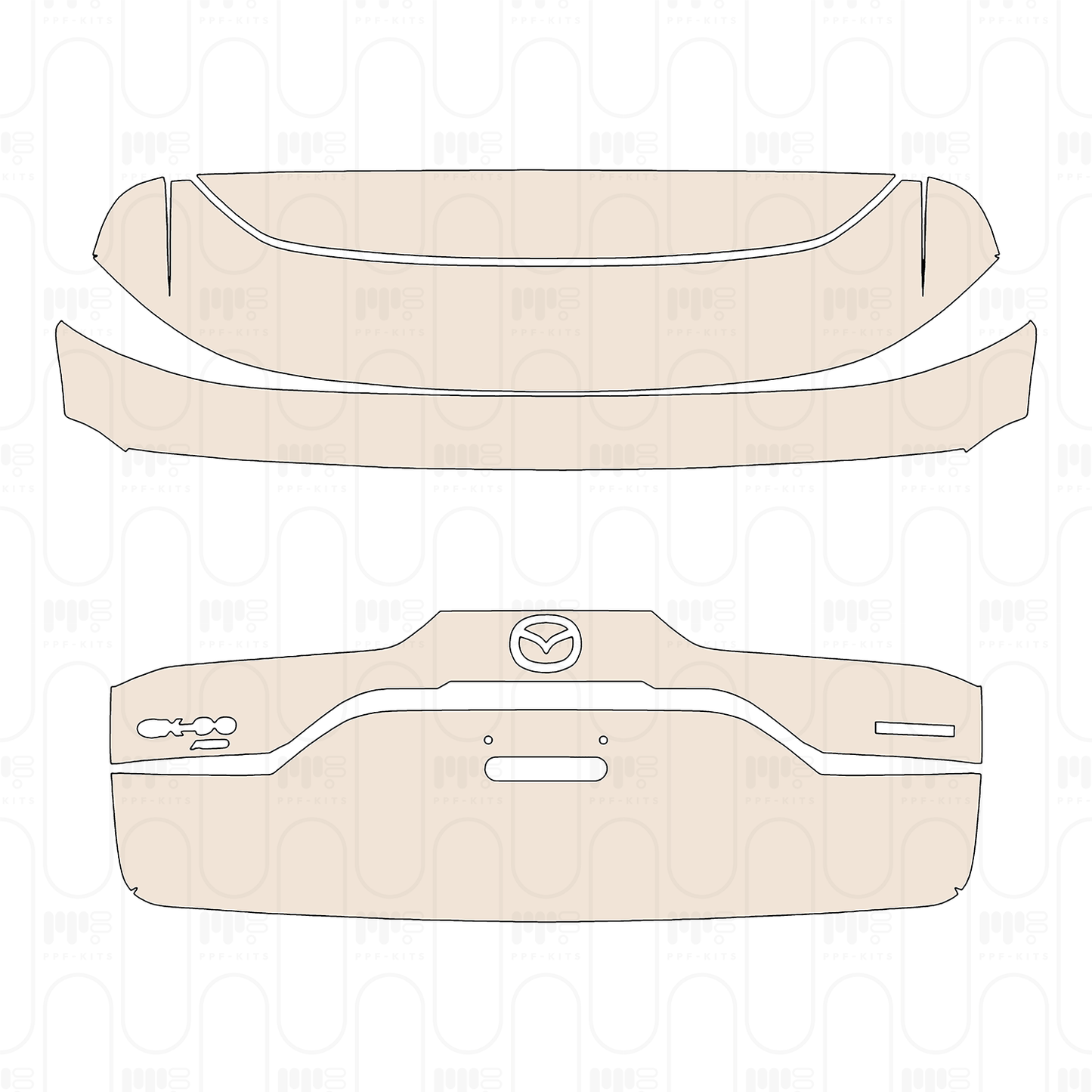 Trunk Lid with "CX-90 AWD" Emblems