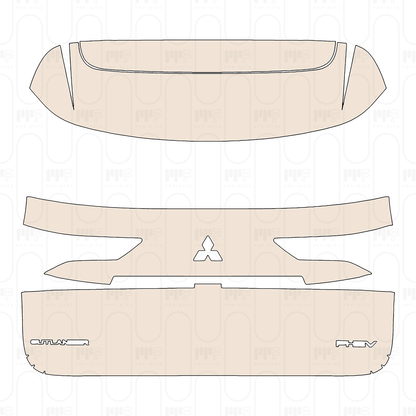 Trunk Lid with "OUTLANDER" & "PHEV" Emblems