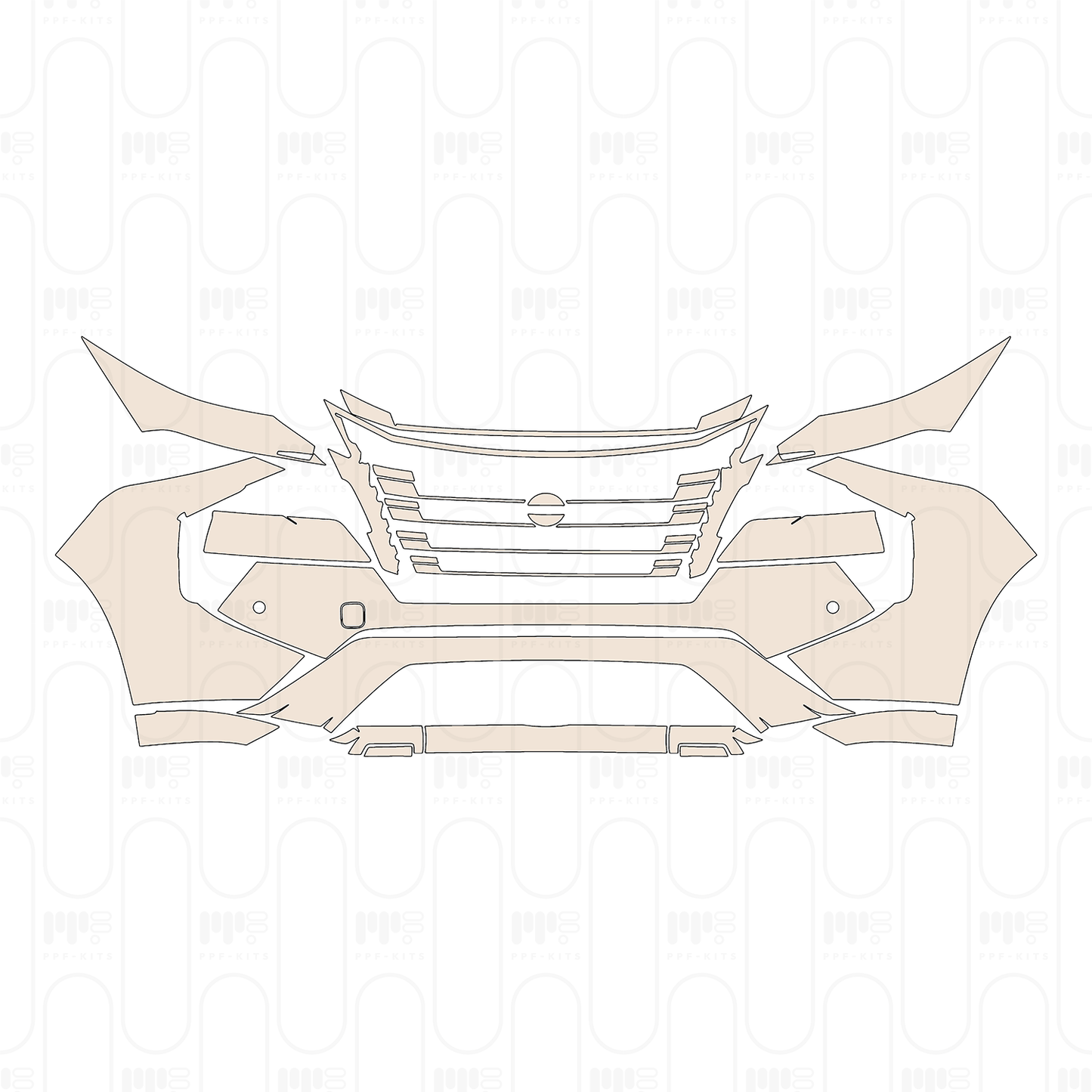 Bumper+Headlamp with 2 PDC (Parking Sensors)