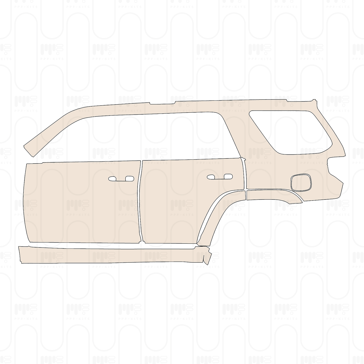 (left) Door+Side Skirt+Rear Fender