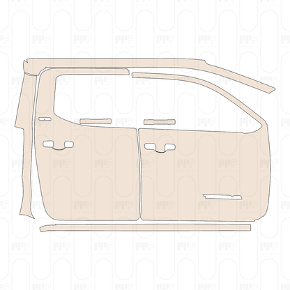 (right) Door+Side Skirt+Rear Fender with "TACOMA" & "SR5" Emblem on door