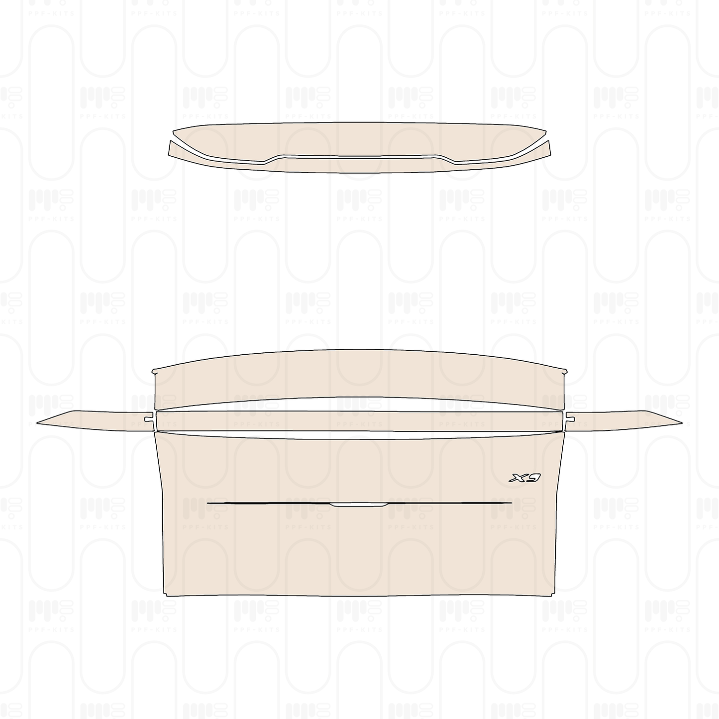 Trunk Lid with "Xiaopeng" & "X9" Emblems