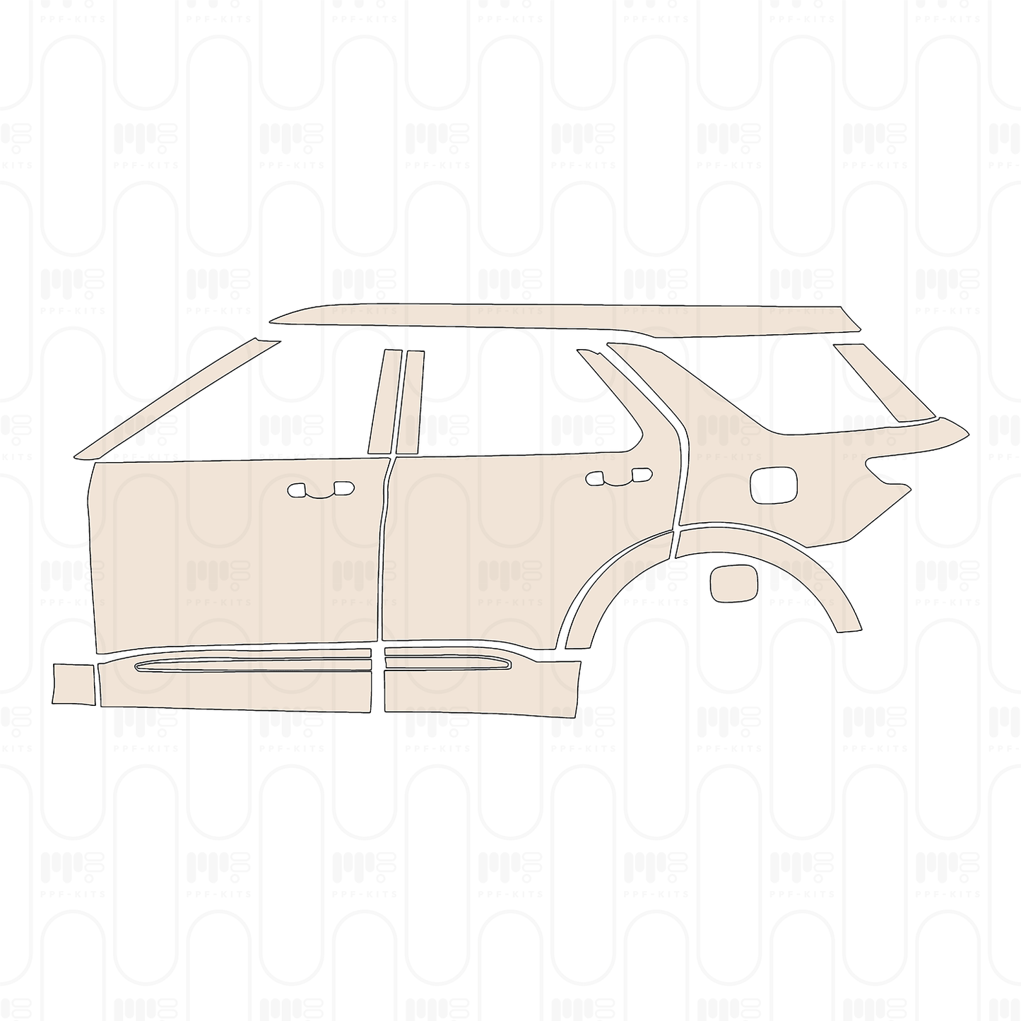 (left) Door+Side Skirt+Rear Fender