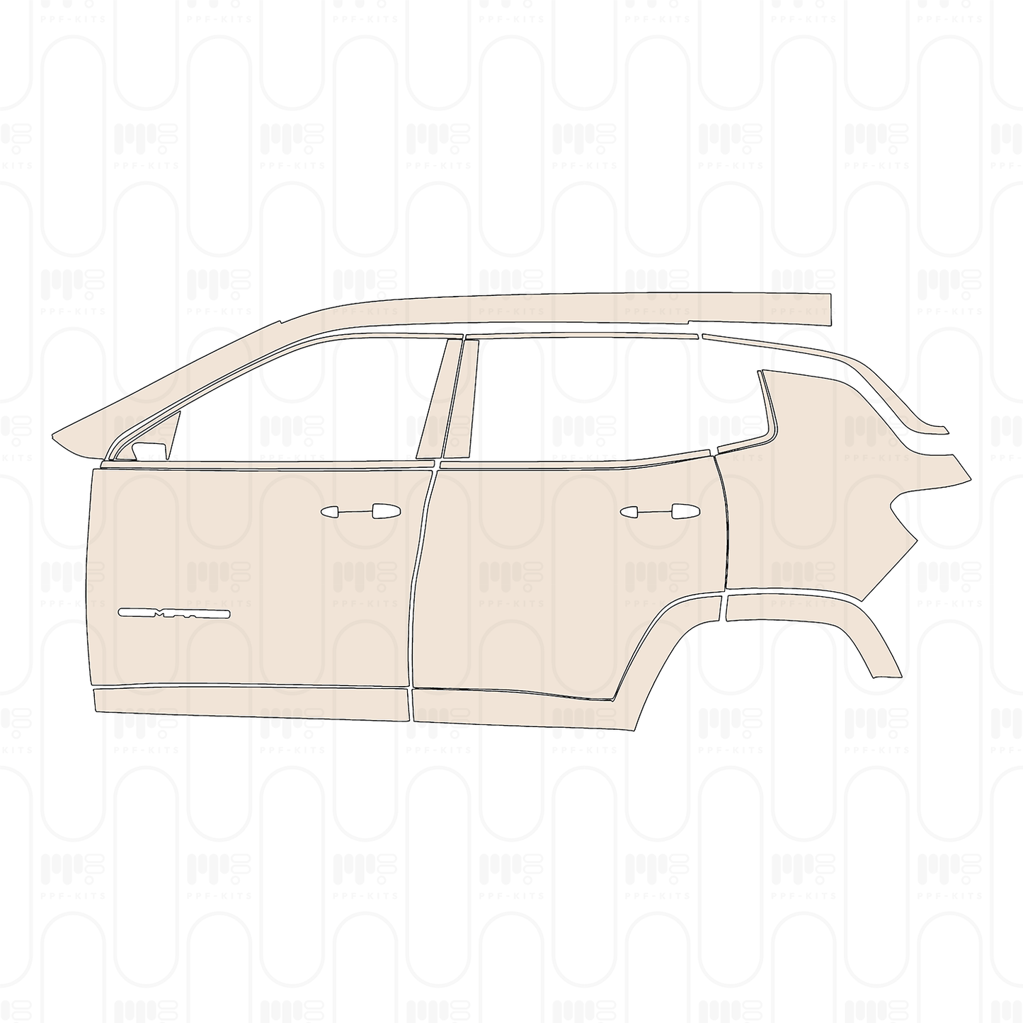 (left) Door+Side Skirt with "COMPASS" Emblem on front door