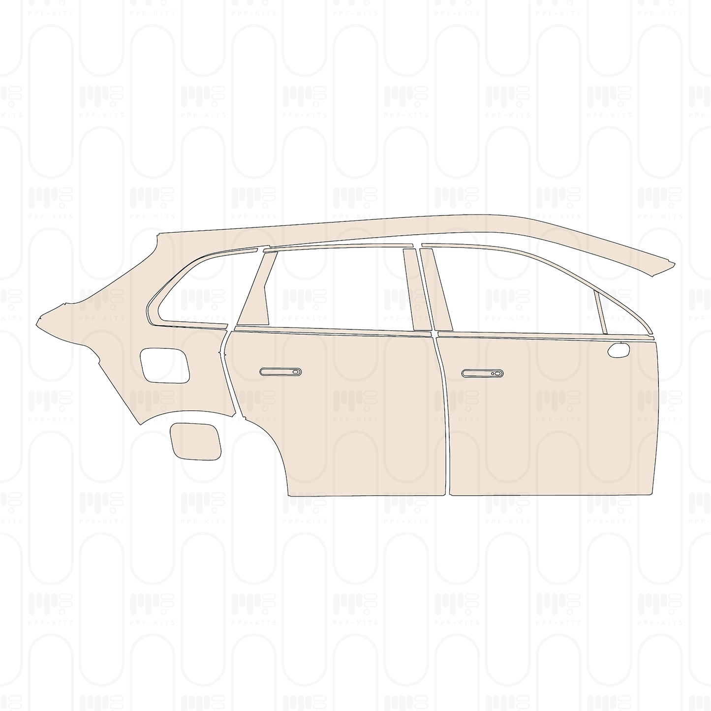 (right) Door+Rear Fender+Side Skirt