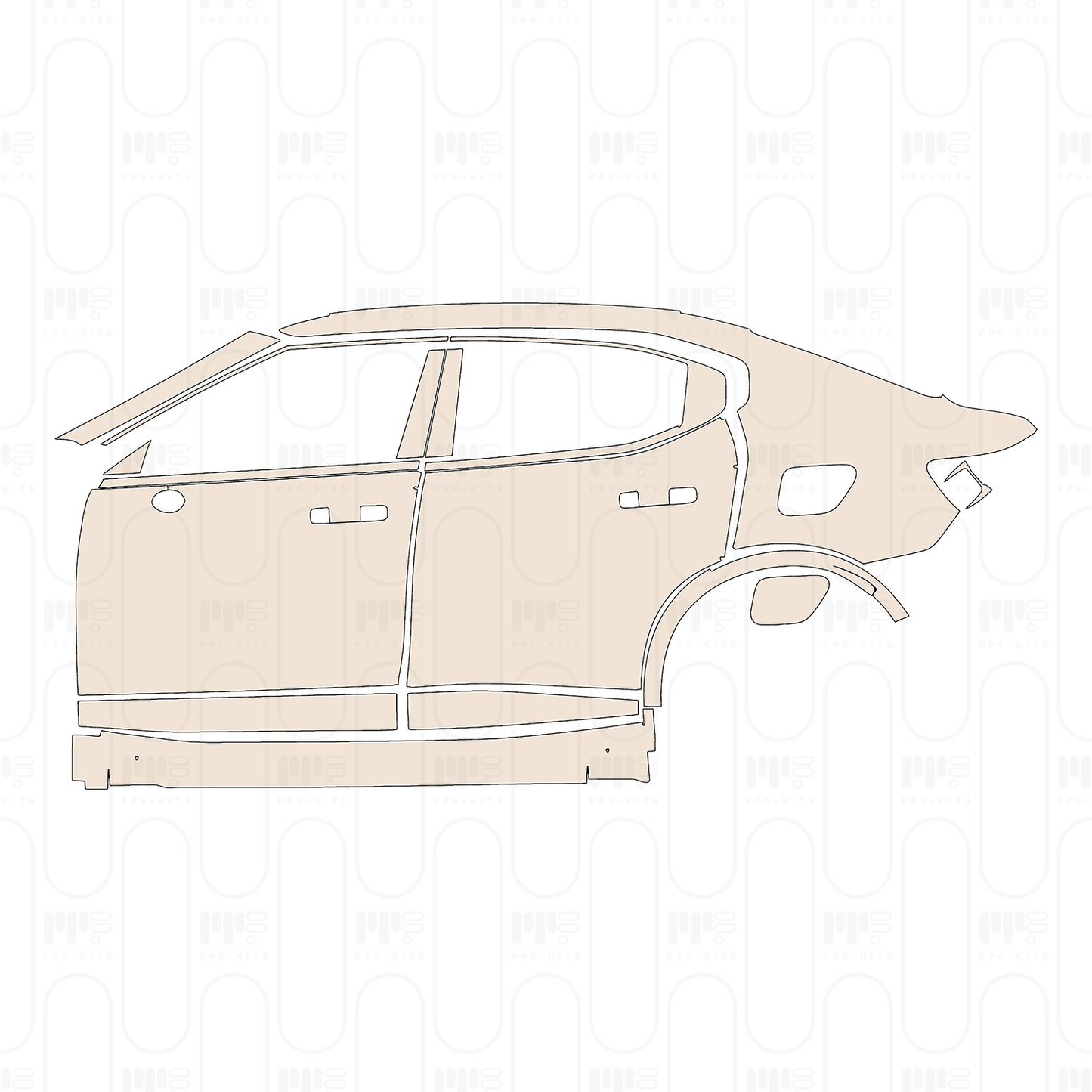 (left) Door+Side Skirt+Rear Fender
