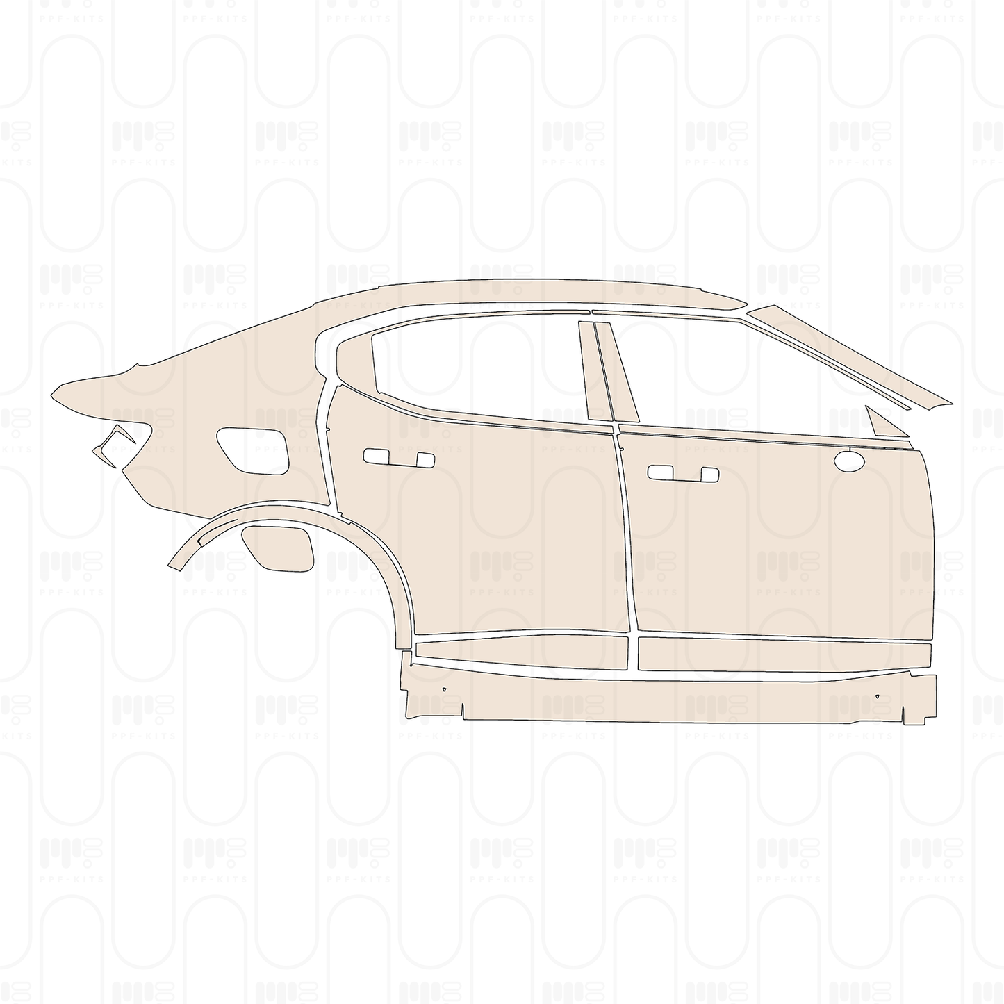 (right) Door+Side Skirt+Rear Fender