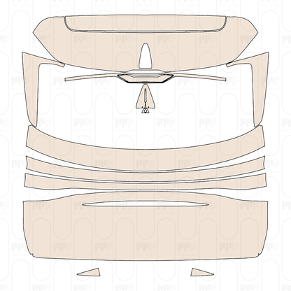 Trunk Lid without Emblem, Spoiler with camera