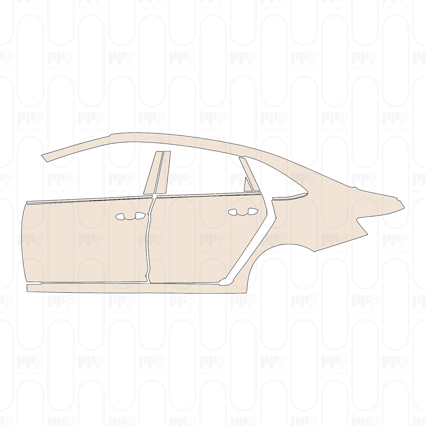 (left) Door+Side Skirt+Rear Fender