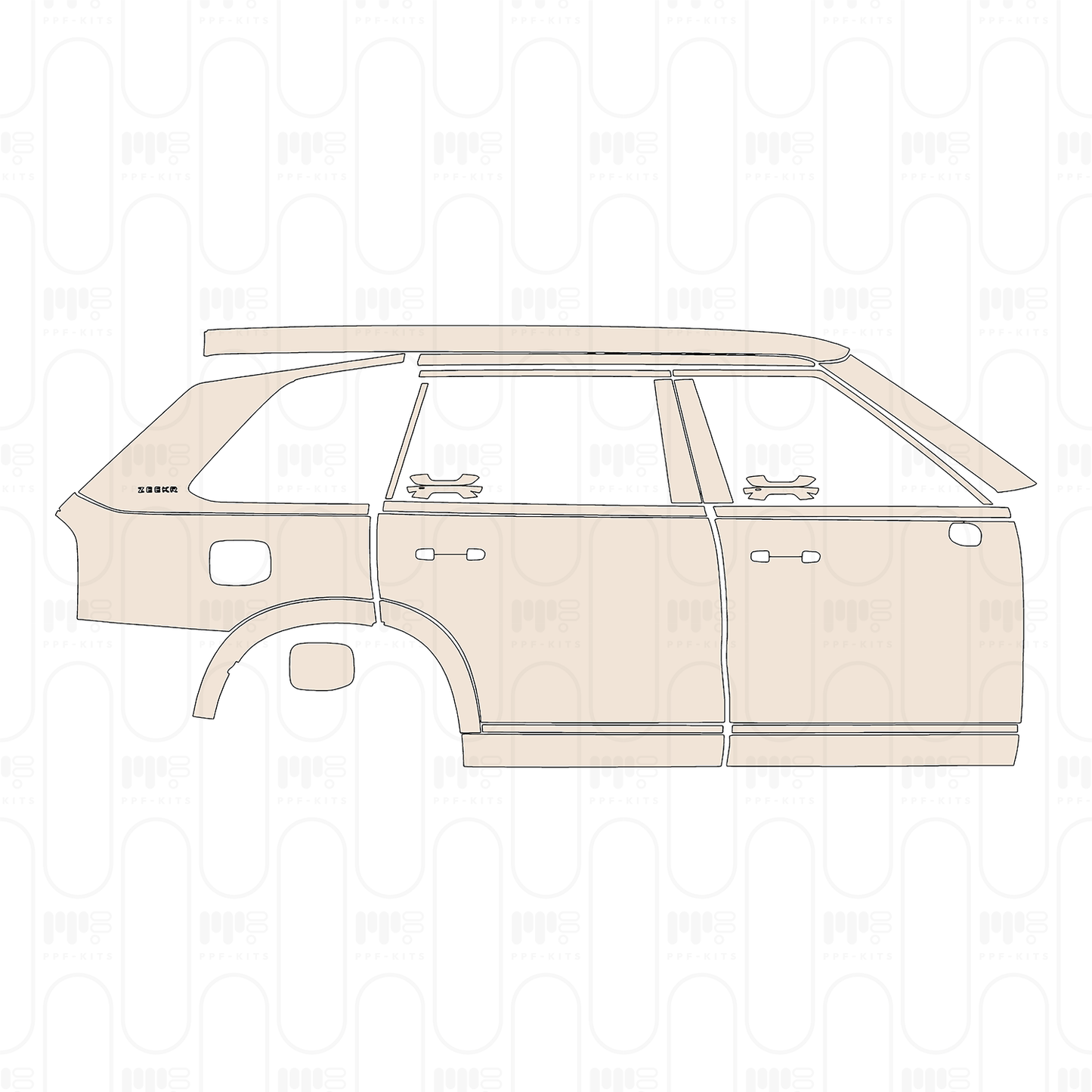 (right) Door+Side Skirt+Rear Fender