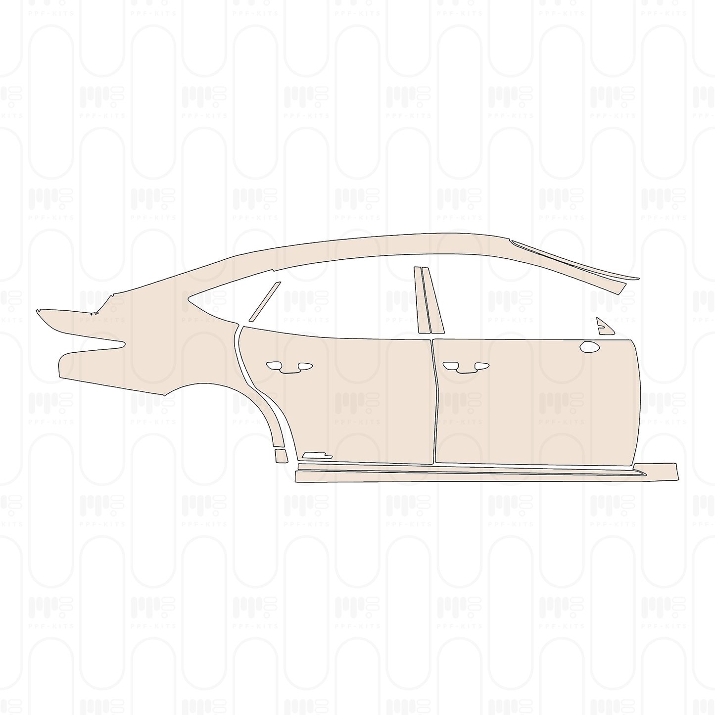 Voorgesneden PPF Lexus LS Hybrid Base 2025
