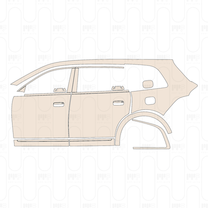 (left) Door+Side Skirt+Rear Fender