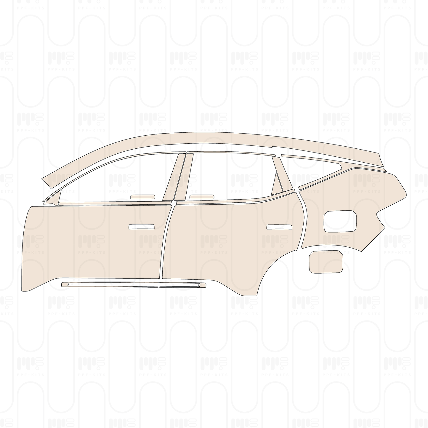 (left) Door+Side Skirt+Rear Fender