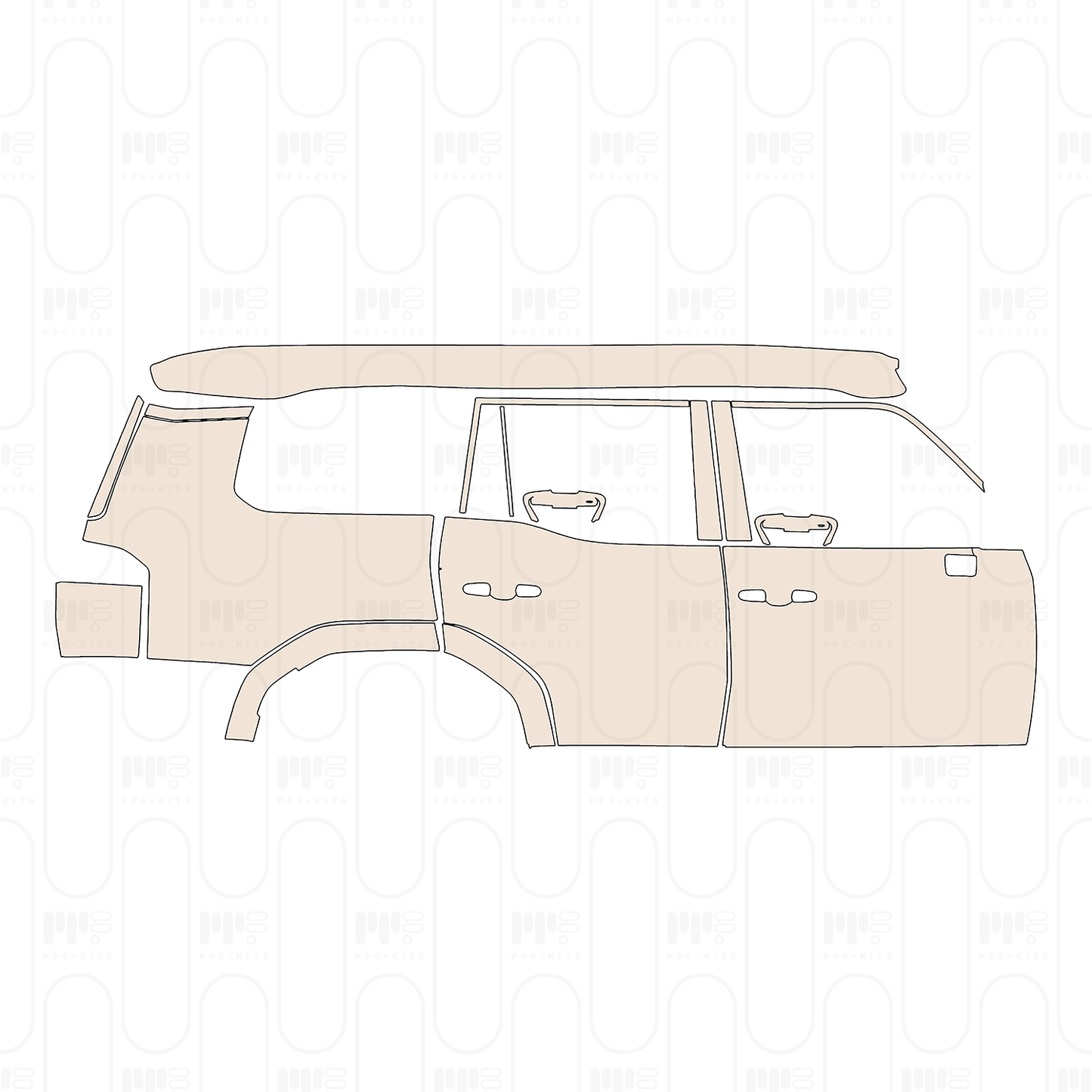 Voorgesneden PPF Lexus GX (US) Overtrail 2026
