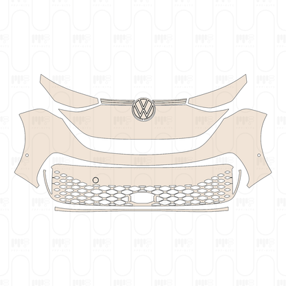 Bumper+Headlamp with complete grille, with 2 PDC (Parking Sensors)