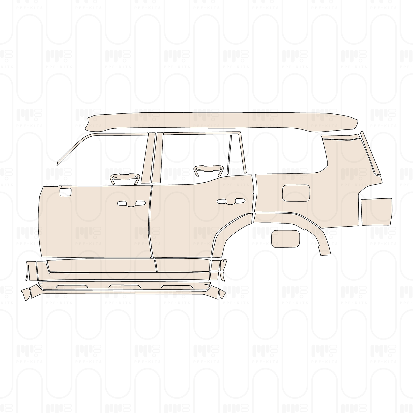 Voorgesneden PPF Lexus GX (US) Luxury+ 2026