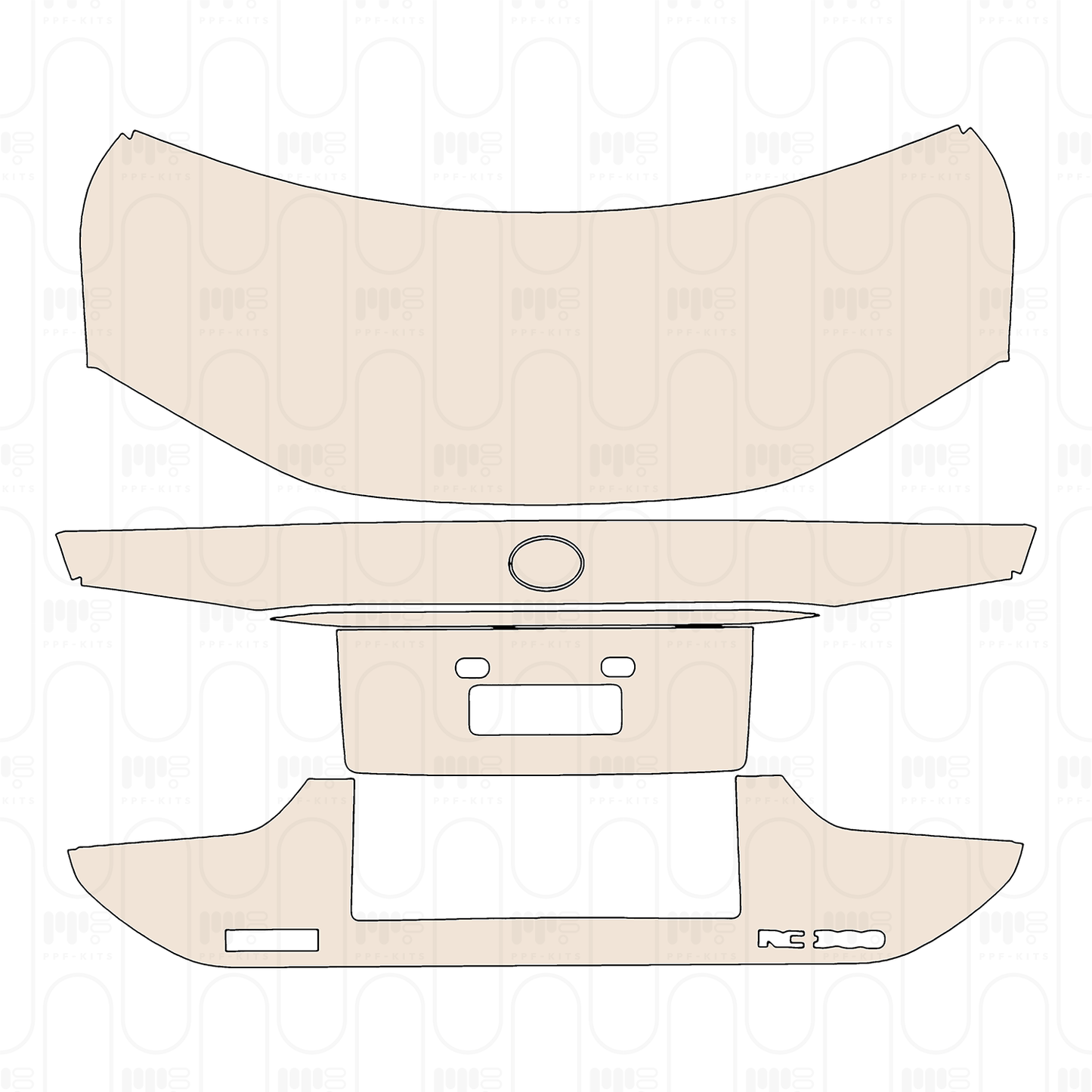 Voorgesneden PPF Lexus RC Base 2025