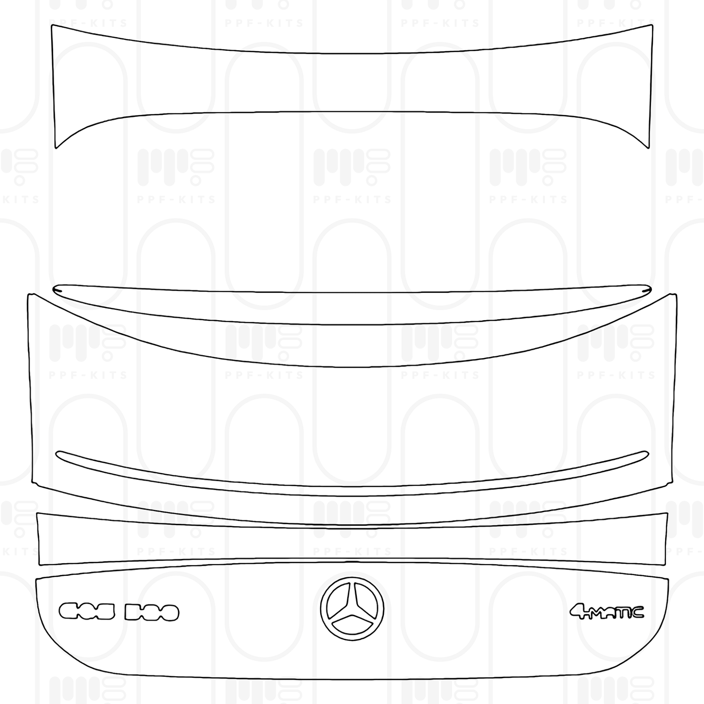 Voorgesneden PPF Mercedes-Benz EQS AMG Line 2025