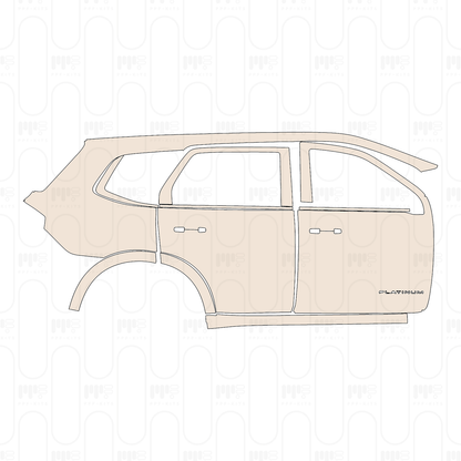 (right) Door+Rear Fender+Side Skirt with "PLATINUM" Emblem on front door