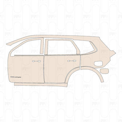 (left) Door+Rear Fender+Side Skirt with "TITANIUM" Emblem on front door
