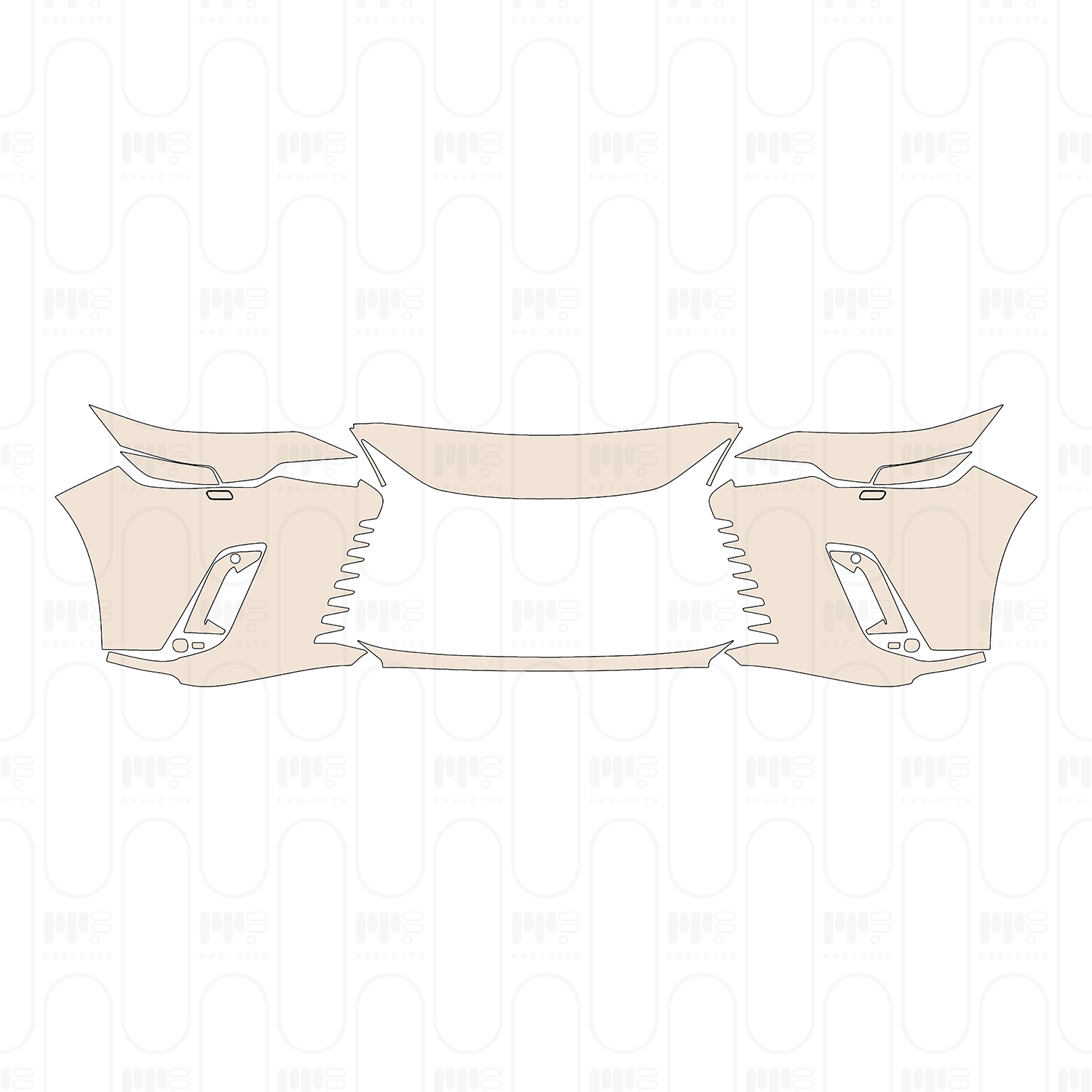 Bumper+Headlamp without tow hook cutout