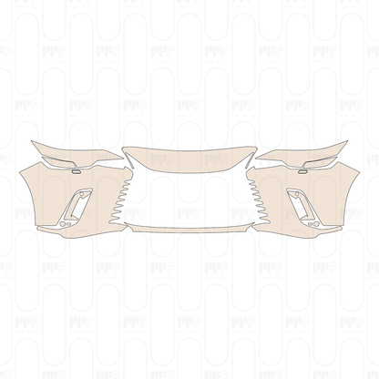 Bumper+Headlamp without tow hook cutout
