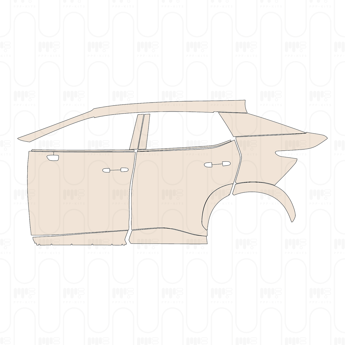 (left) Door+Side Skirt+Rear Fender