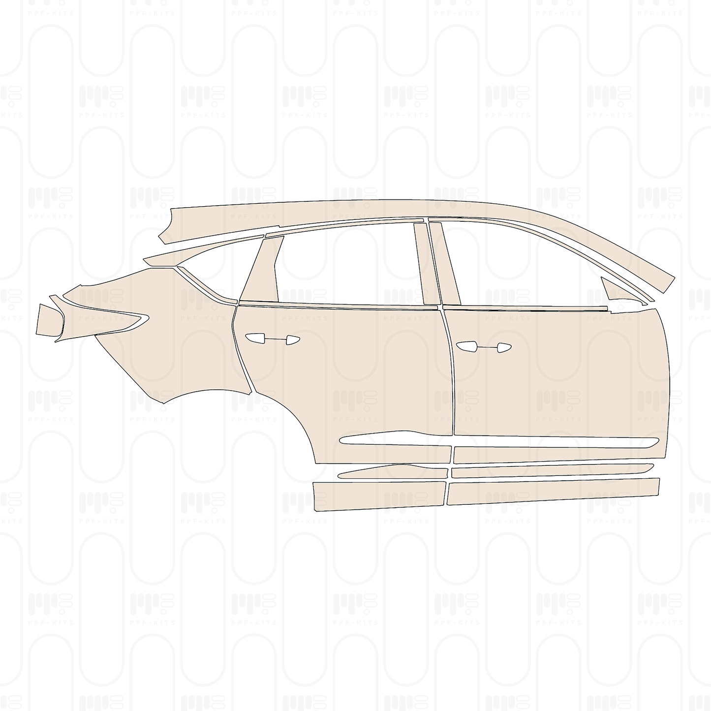 (right) Door+Rear Fender+Side Skirt