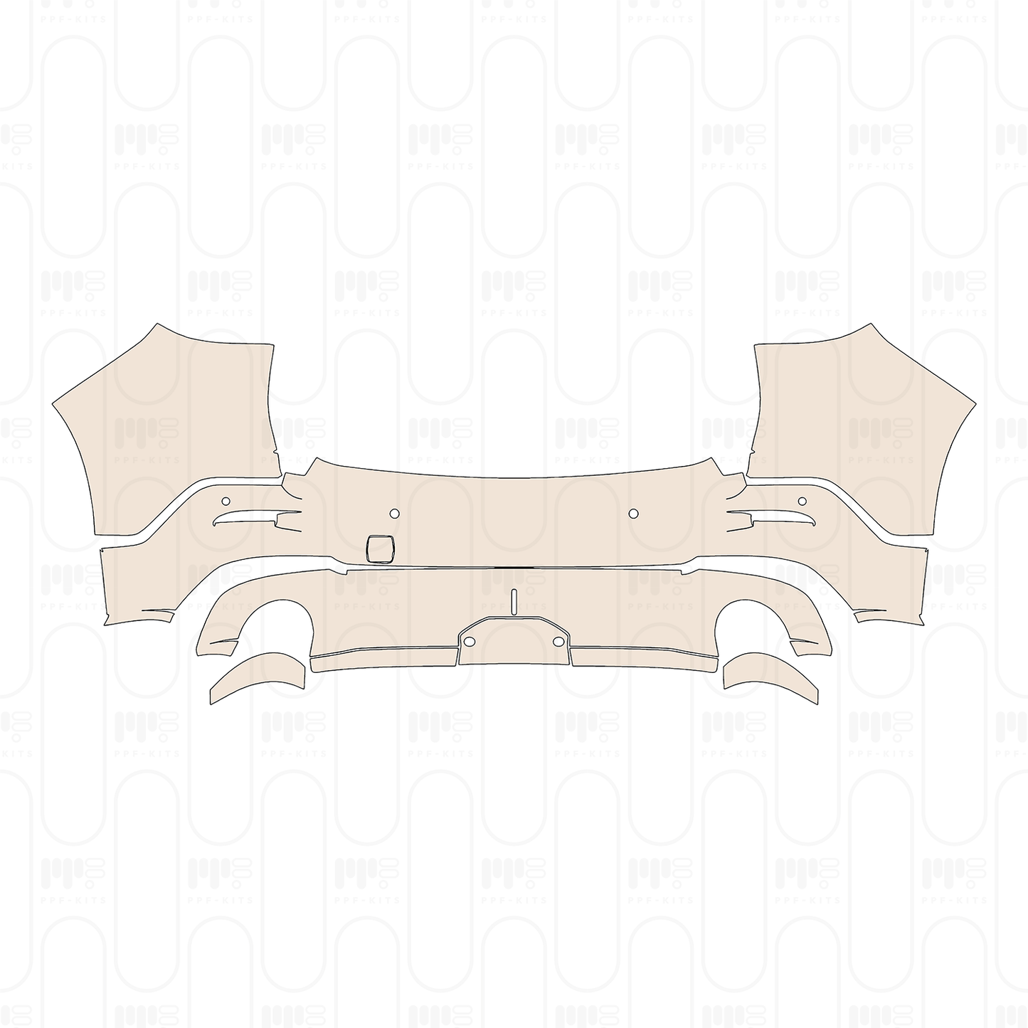 Rear Bumper with 4 PDC (Parking Sensors)