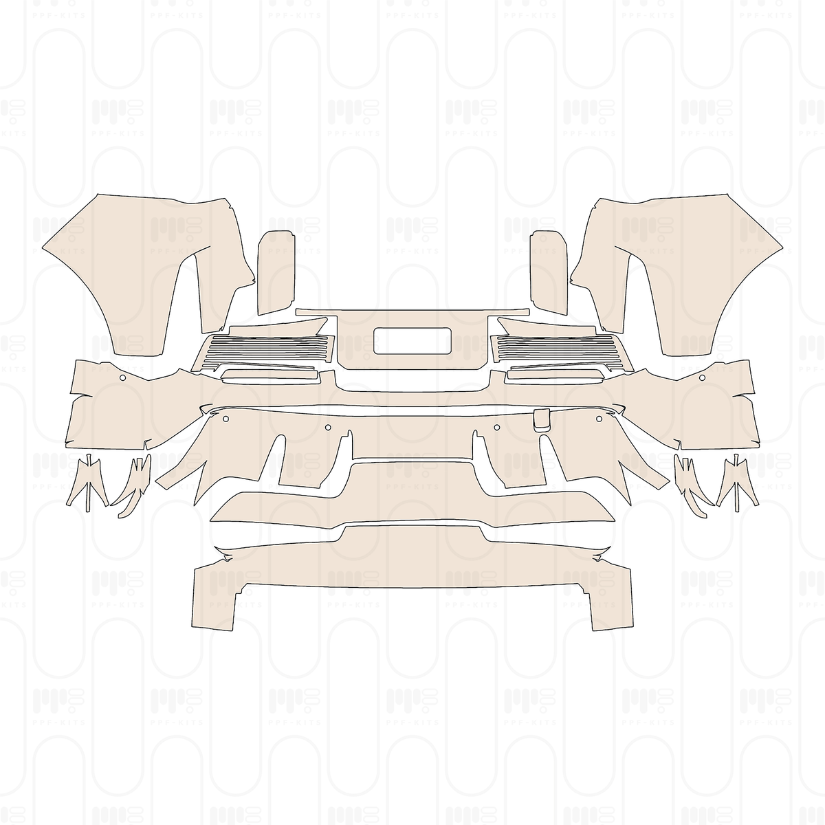 Rear Bumper without SportDesign Package, with 6 PDC (Parking Sensors)