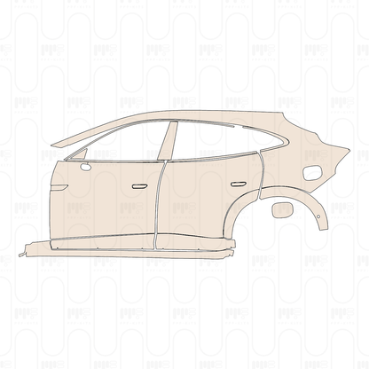 (left) Door+Side Skirt+Rear Fender