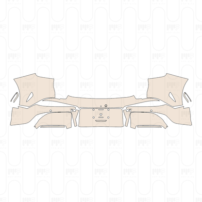 Rear Bumper with 4 PDC (Parking Sensors) and 1 Camera