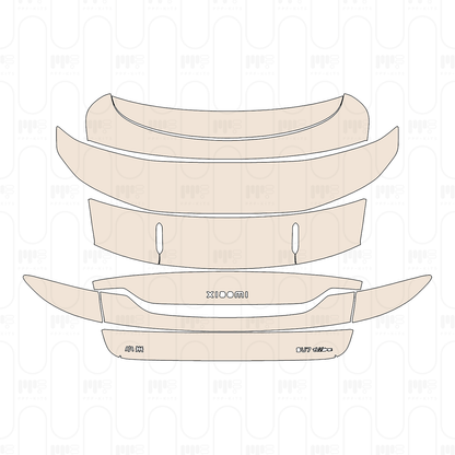 Trunk Lid with "xiaomi" & "Millet SU7 Ultra" Emblems