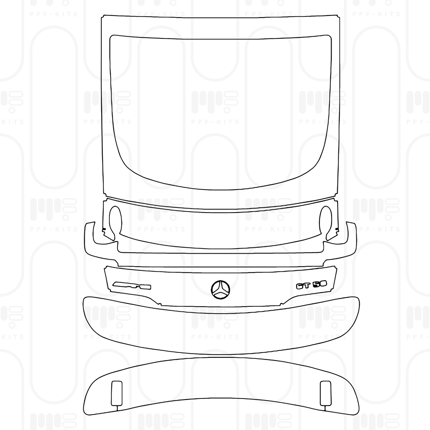 Voorgesneden PPF Mercedes-Benz AMG GT 4-Door 53 2026