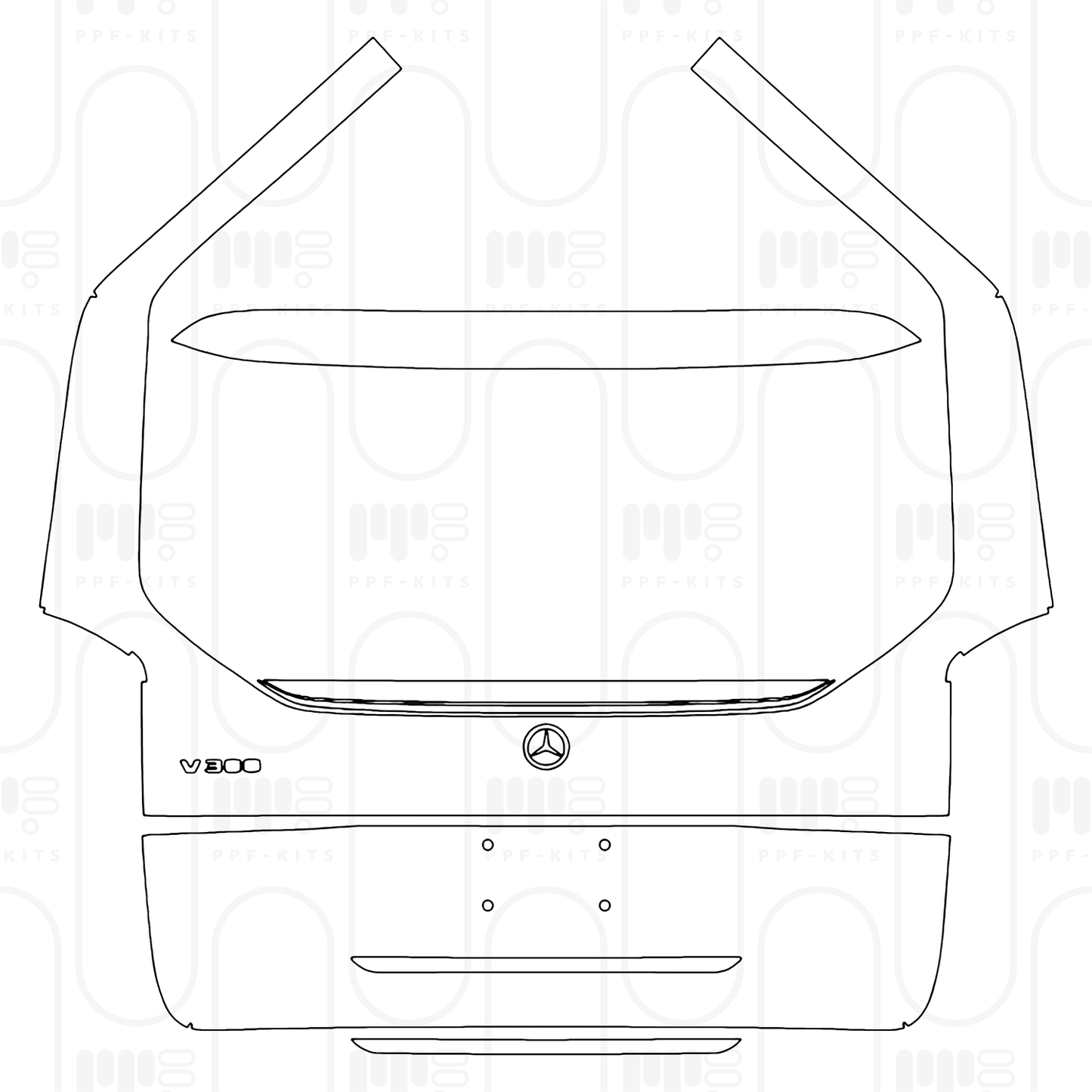 Voorgesneden PPF Mercedes-Benz V Class Standard Wheelbase AMG Line 2026